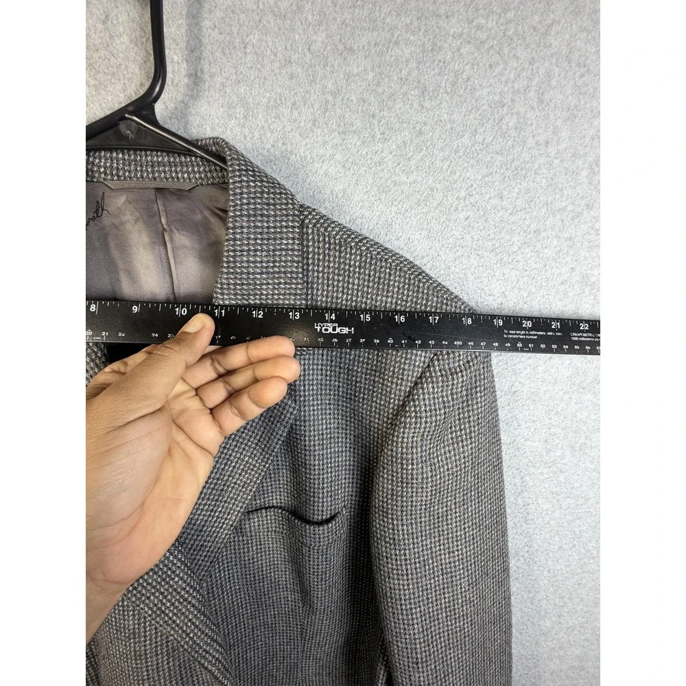 Joe Namath Blazer‎ Mens 44R Gray Check Tweed Sport Coat Jacket Classic Signature